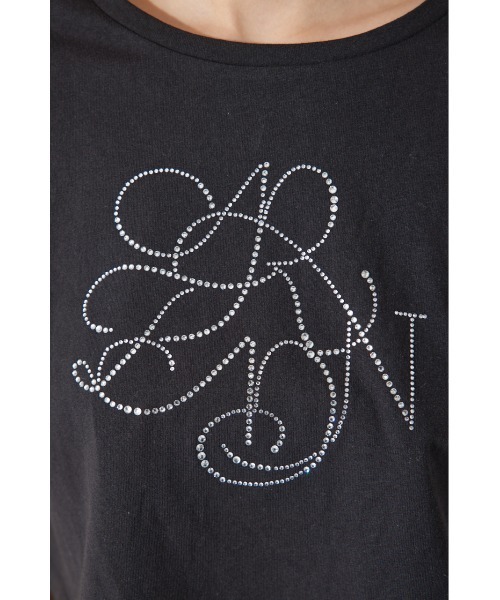 tシャツ 「AKB48 千葉恵里さん着用」ラインストーンロゴTシャツ 夏服 半袖 レディース | rienda | 19