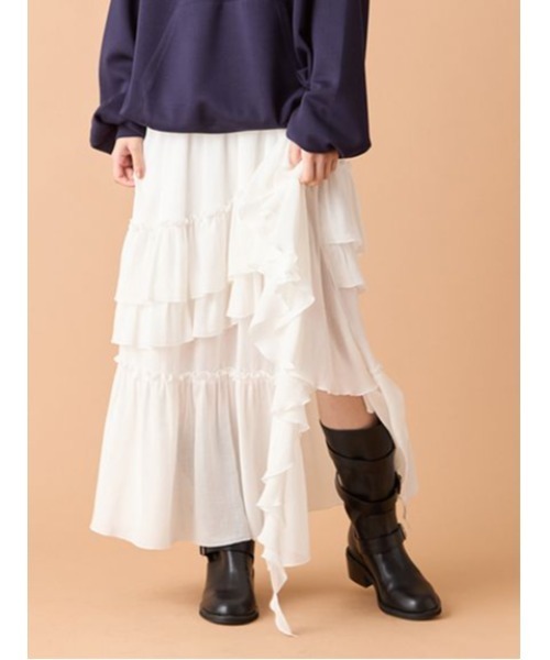 LILY BROWN ♡ イレヘムティアードスカート LILY BROWN スカート イレヘムティアードスカート : ZOZOTOWN Yahoo!店
