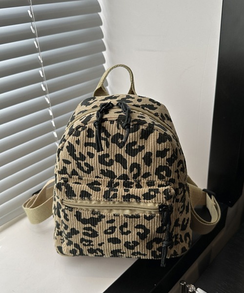 c.u.l デイバック リュック ヒョウ柄 レオパード コーデュロイ ミニ