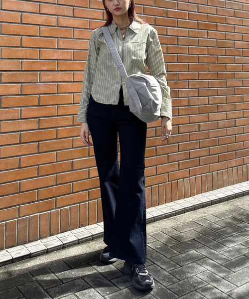 [Oriens JOURNAL STANDARD] обработка ботинки cut Denim брюки 36 голубой женский 