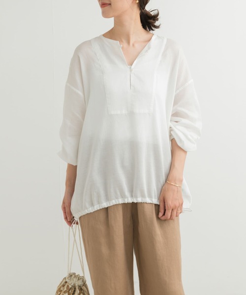 「URBAN RESEARCH DOORS」 長袖チュニック MEDIUM ナチュラル レディース