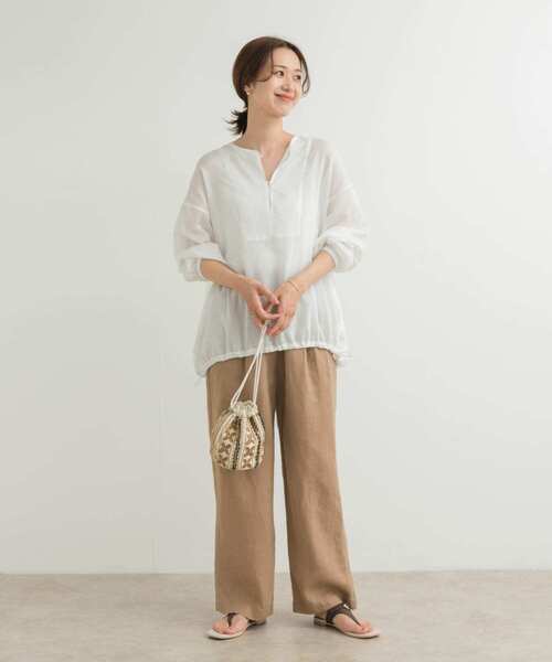 「URBAN RESEARCH DOORS」 長袖チュニック MEDIUM ナチュラル レディース