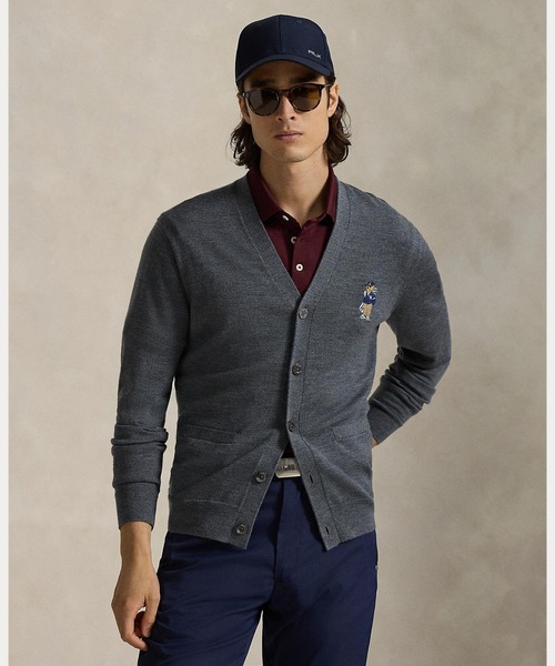 カーディガン Polo ベア パフォーマンス カーディガン メンズの画像