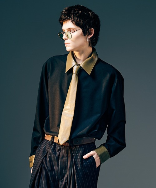 glamb（グラム） ネクタイ Synth Leather Tie / シンセレザータイ
