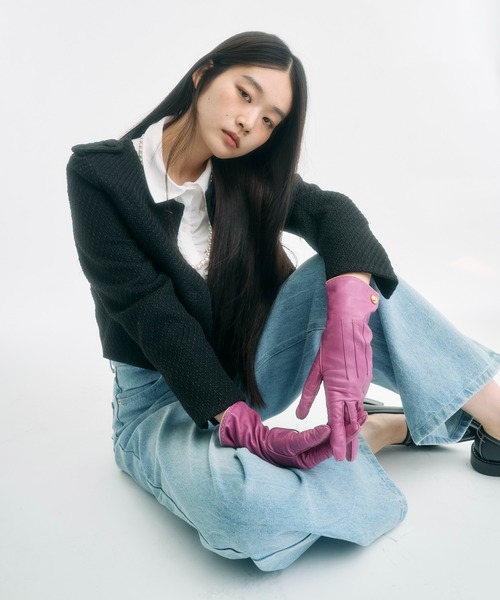 FEKETE（フェケテ） ジャケット ノーカラージャケット cropped tweed