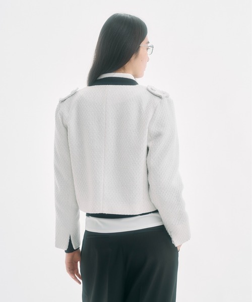 FEKETE（フェケテ） ジャケット ノーカラージャケット cropped tweed