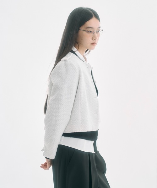 FEKETE（フェケテ） ジャケット ノーカラージャケット cropped tweed