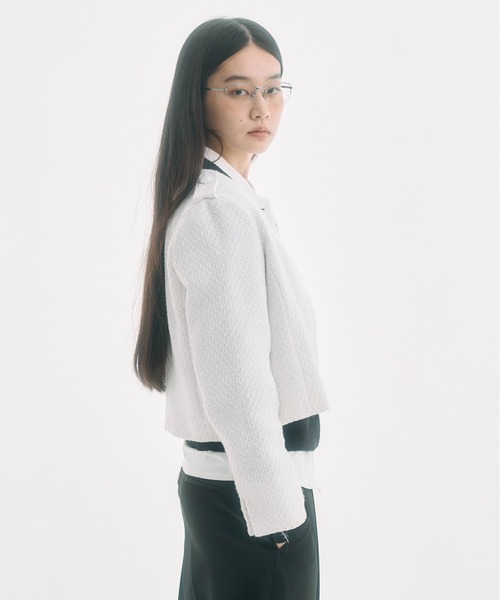 FEKETE(フェケテ) ジャケット ノーカラージャケット cropped tweed FEKETE(フェケテ) ジャケット ノーカラージャケット cropped tweed