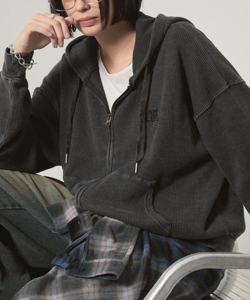 パーカー 「Alfred Alex」ヴィンテージ加工スノーウォッシュワン