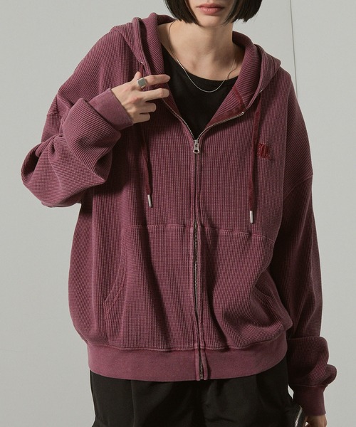 パーカー 「Alfred Alex」ヴィンテージ加工スノーウォッシュワン