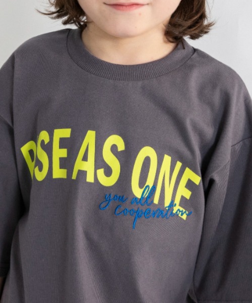branshes（ブランシェス） tシャツ ロゴ7分袖Tシャツ キッズ 子供服