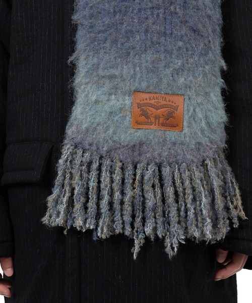 KAMIYA Gradation Knit Muffler blue マフラー KAMIYA マフラー Gradation Knit Muffler メンズ : ZOZOTOWN Yahoo!店