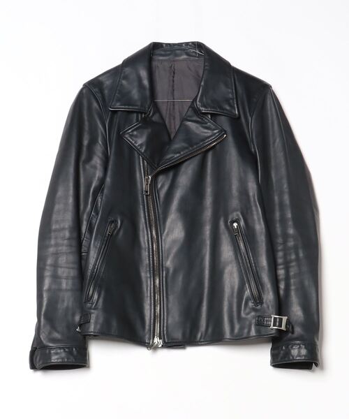 LOUNGE LIZARD」 レザーブルゾン 2 ブラック メンズ リザード レザー