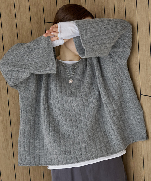 IENA（イエナ） ニット セーター ワイドリブボートプルオーバー