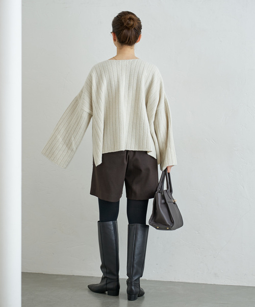 IENA（イエナ） ニット セーター ワイドリブボートプルオーバー