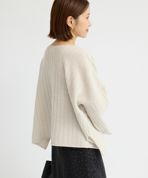 IENA ワイドリブボートプルオーバー ◆ナチュラル イエナ IENA ワイドリブボートプルオーバー （グレー） - ファッション
