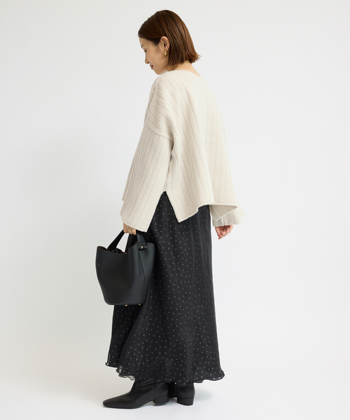 【新品未使用タグ付き】IENA ワイドリブボートプルオーバー IENA（イエナ） ニット セーター ワイドリブボートプルオーバー