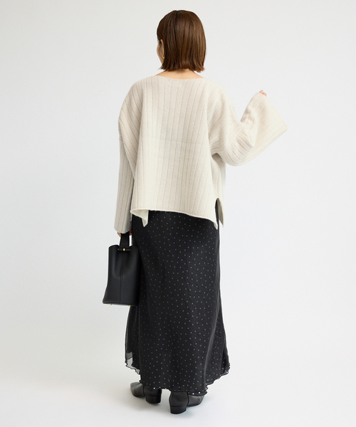 IENA（イエナ） ニット セーター ワイドリブボートプルオーバー