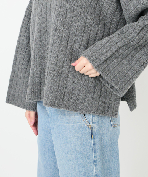 【新品未使用タグ付き】IENA ワイドリブボートプルオーバー IENA（イエナ） ニット セーター ワイドリブボートプルオーバー