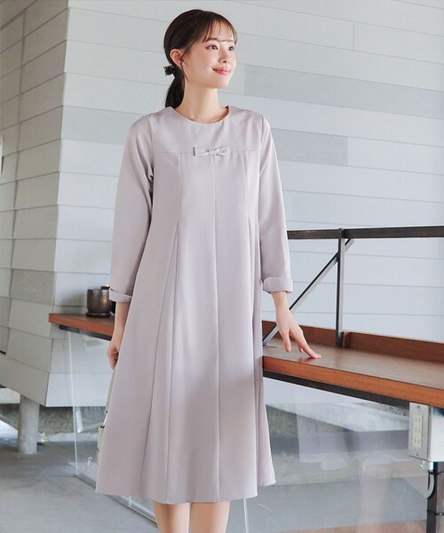 ワンピース 「安田美沙子さん着用」フレアAラインリボンワンピースの画像