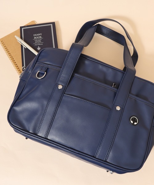 Ree&Mee ショルダーバッグ スクバ エコレザー スクールバッグ 高校生