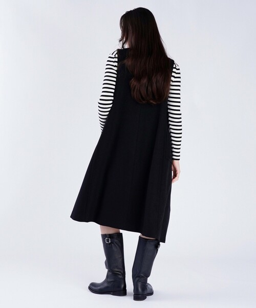 ☆美品☆「To b. by agnes b.」 のジャンパースカート To b. by agnes ワンピース 「Outlet」フロントジッパー ロング