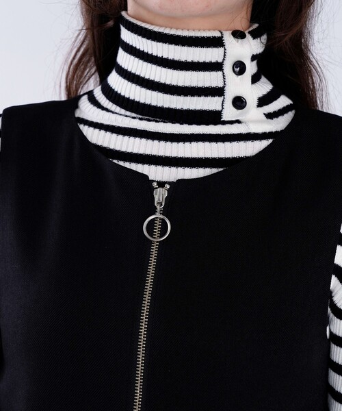 To b. by agnes ワンピース 「Outlet」フロントジッパー ロング