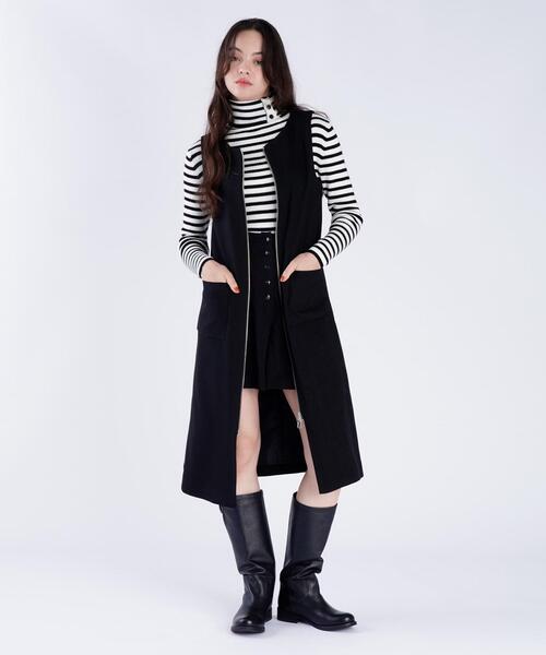 To b. by agnes ワンピース 「Outlet」フロントジッパー ロング