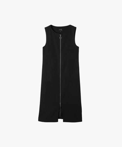 ☆美品☆「To b. by agnes b.」 のジャンパースカート To b. by agnes ワンピース 「Outlet」フロントジッパー ロング