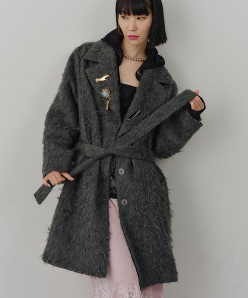 コート アウター Color shaggy coat / カラーシャギーコート