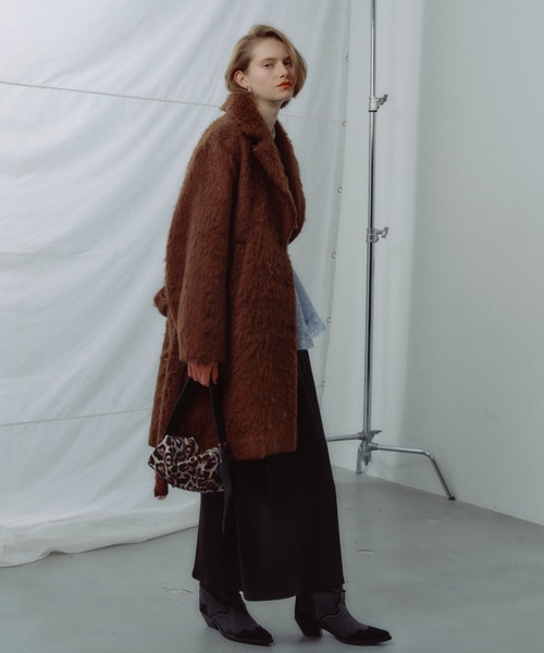 コート アウター Color shaggy coat / カラーシャギーコート