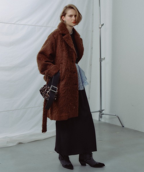 コート アウター Color shaggy coat / カラーシャギーコート