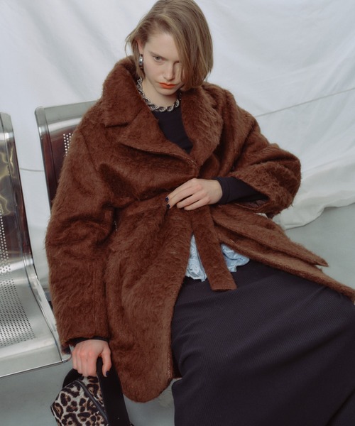 コート アウター Color shaggy coat / カラーシャギーコート