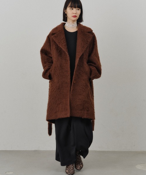 コート アウター Color shaggy coat / カラーシャギーコート
