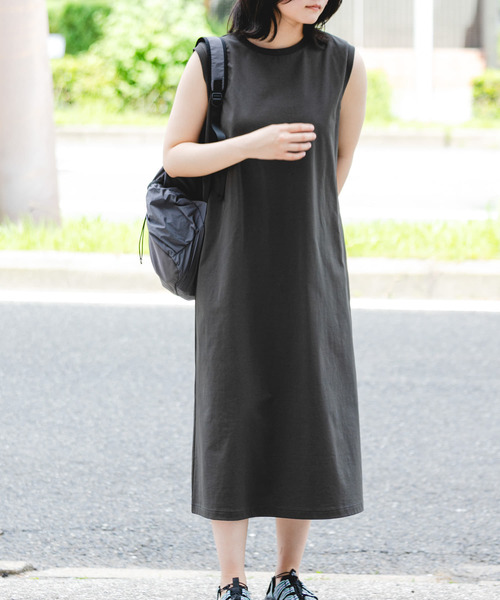 「EKAL」 ノースリーブワンピース FREE アイボリー レディース_画像9