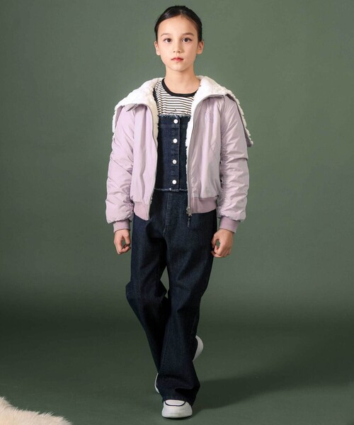 nexchic ブルゾン アウター リバーシブルタフタxファーファスナー