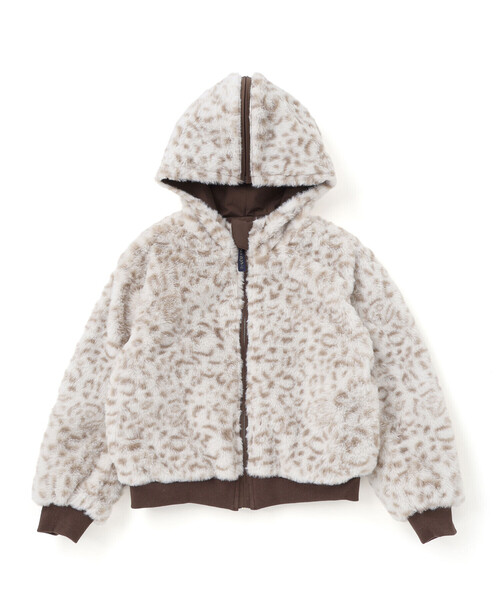 【150cm】  リバーシブル ジャケット nexchic（ネクシック） ブルゾン アウター リバーシブルタフタxファー