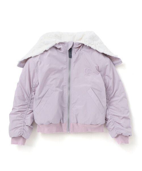 nexchic ブルゾン アウター リバーシブルタフタxファーファスナー