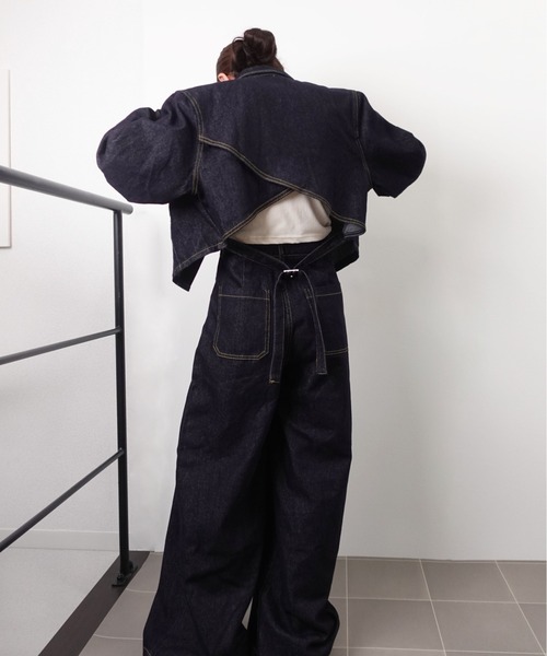 セットアップ 「SETUP」バックデザイン タックワイドデニムセットアップ レディース | unnu | 16