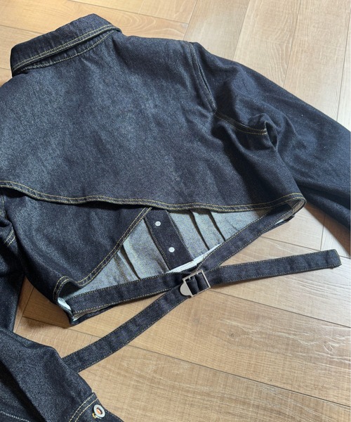 セットアップ 「SETUP」バックデザイン タックワイドデニムセットアップ レディース | unnu | 03