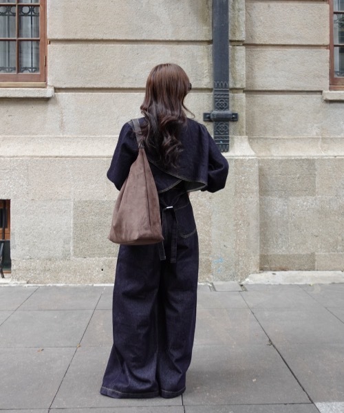 セットアップ 「SETUP」バックデザイン タックワイドデニムセットアップ レディース | unnu | 05