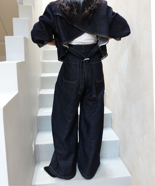 セットアップ 「SETUP」バックデザイン タックワイドデニムセットアップ レディース | unnu | 13