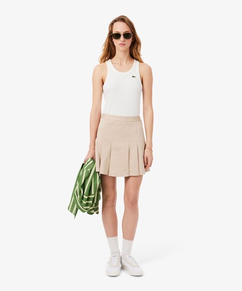 ラコステ　スカート LACOSTE（ラコステ） スカート ストレッチコットンプリーツスカート
