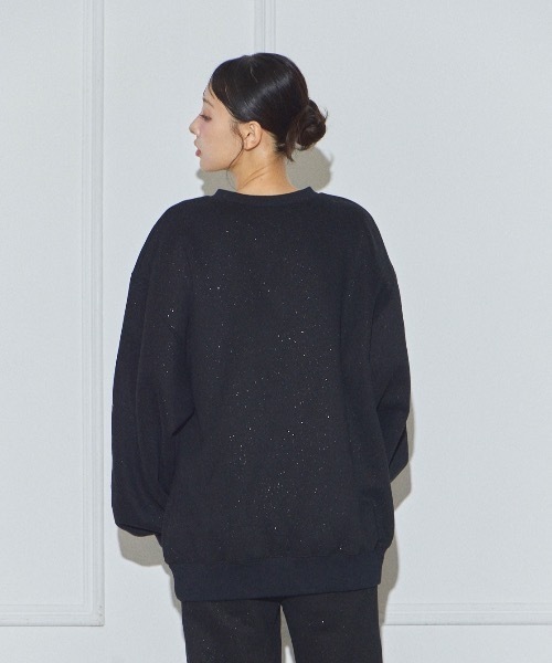 Lallana（ララーナ） トレーナー スウェット Lame coco v-neck