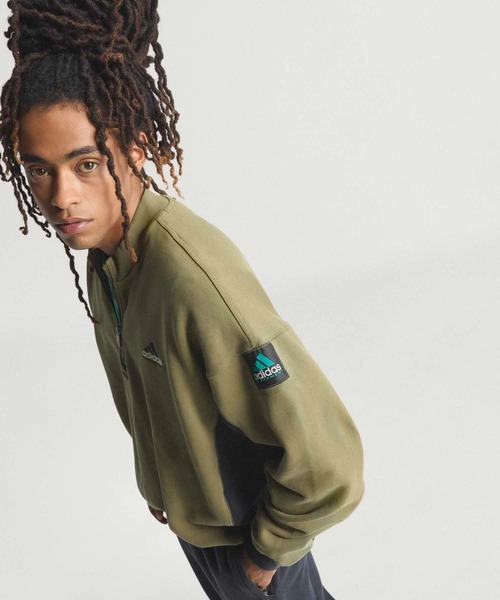 adidas ハーフジップスエットオリジナル男女兼用 完売商品 adidas（アディダス） トレーナー スウェット EQT ブロックド ハーフ