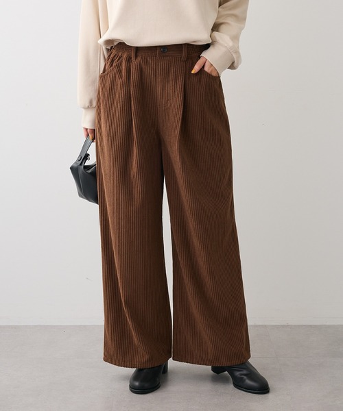 Green Parks（グリーンパークス） パンツ 太畝コーデュロイカラー