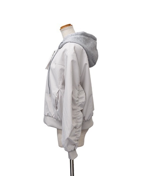 CLOTHY ma1 ma-1 「フーディ重ね着風デザインで抜け感」スウェット