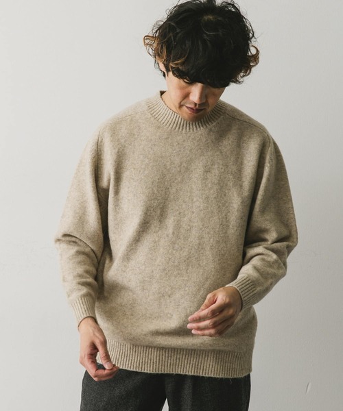 「URBAN RESEARCH DOORS」 長袖ニット MEDIUM ベージュ メンズ_画像7