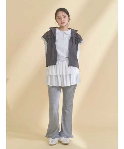 merry jenny（メリージェニー） ベスト ジレ frill nylon jacket