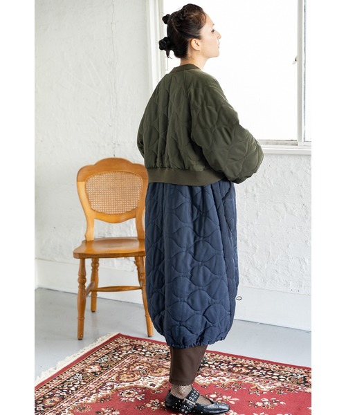 OSMOSIS（オズモーシス） コート アウター キルティングロングブルゾン